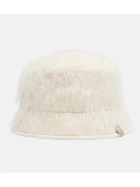 Klobuk Brunello Cucinelli iz alpake bela