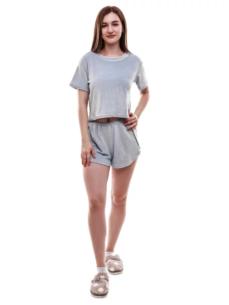 Велюрова Піжама LUMO блакитний