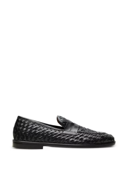 Pantofi loafer Chuckies din piele negru