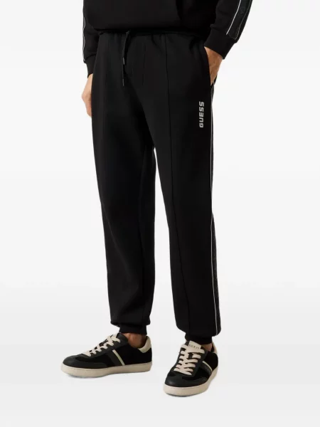 Pantaloni de jogging Guess cu autograf negru