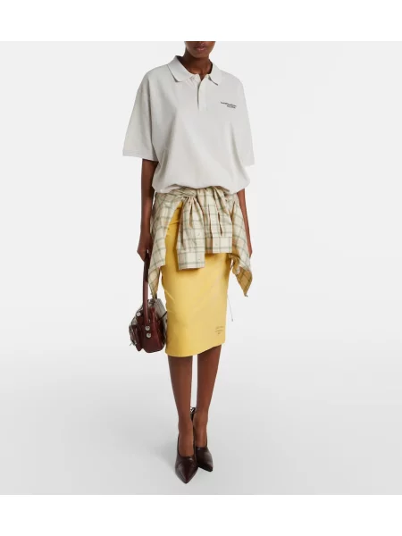 Tricou polo Acne Studios alb