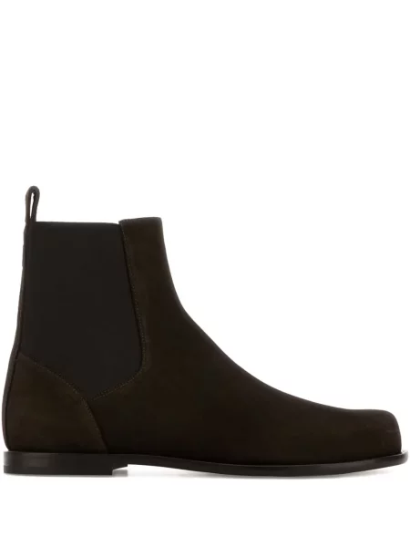 Botine chelsea Fendi din piele de căprioară maro