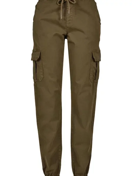 Spodnie dresowe Uc Ladies z wysoką talią do biegania brązowe