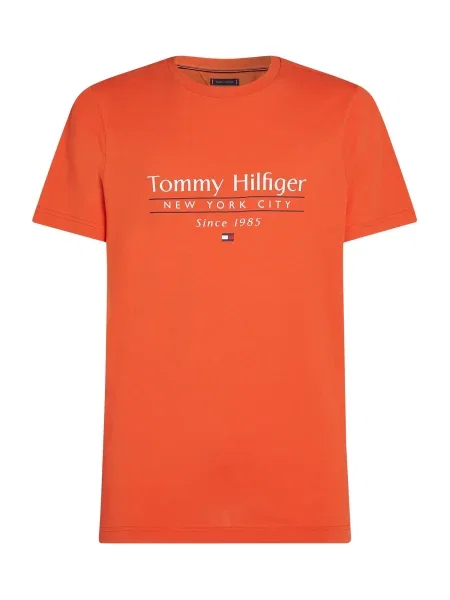 Majica Tommy Hilfiger oranžna