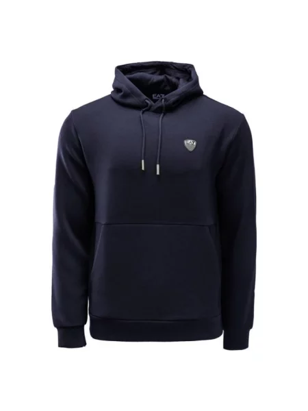 Bluza z kapturem Emporio Armani Ea7 niebieska