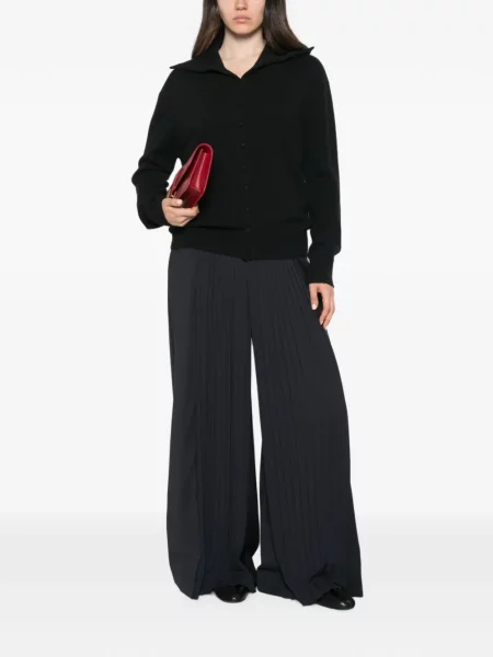 Gulerat cardigan Lisa Yang negru