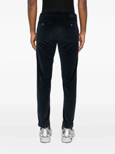 Pantaloni chino Re-hash de catifea cord albastru