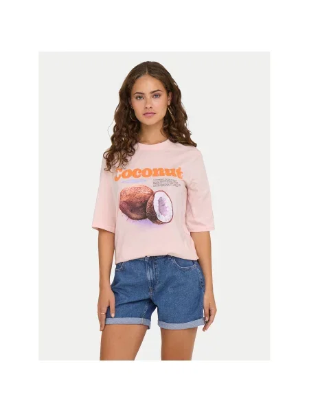 ONLY T-shirt Phoebe Regular Fit ružičasta
