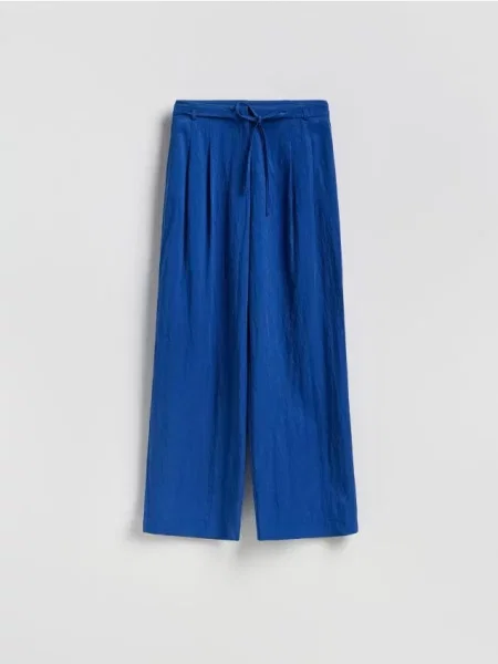 Reserved Pantaloni lejeri din lyocell indigo