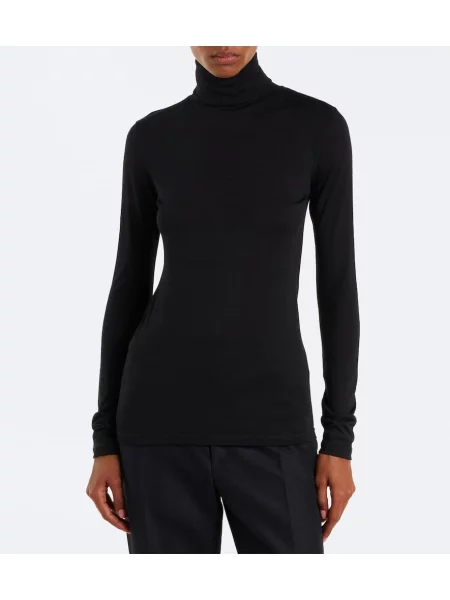 Top Jil Sander din jerseu negru