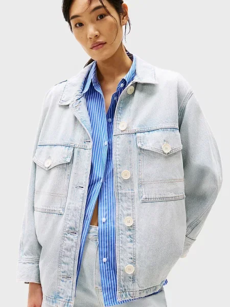 Джинсова куртка Tommy Hilfiger блакитна