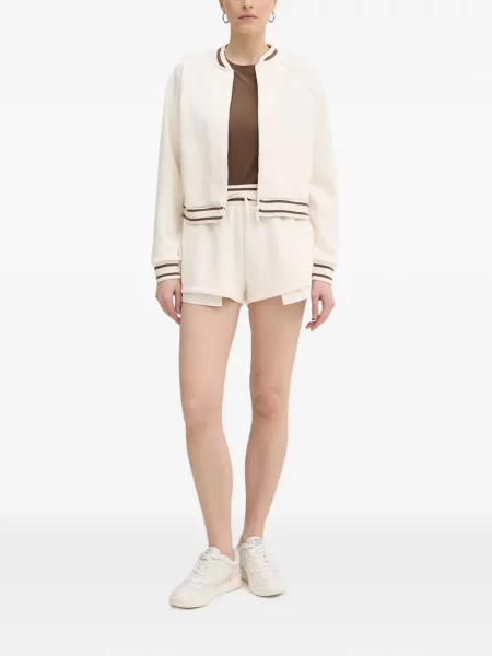 Geacă Armani Exchange cu broderie cu dungi alb