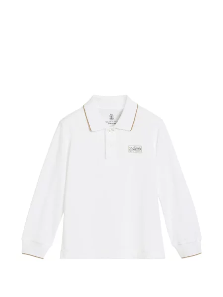 Koszulka polo dziecięca Brunello Cucinelli biała
