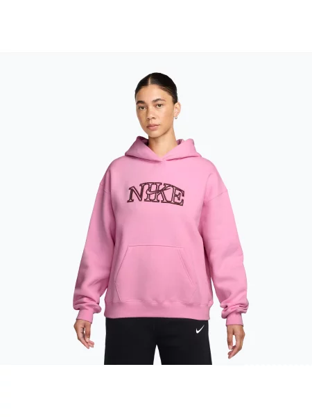 Bluză pentru femei Nike Studio Fleece pink rise/pink smoke roz