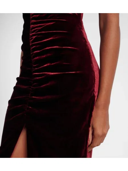 Rochie Alessandra Rich cu funde de catifea bordo