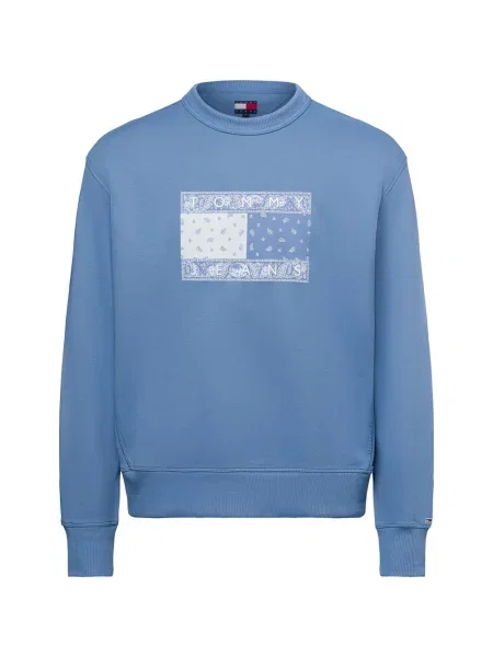 Bluza Tommy Jeans z wzorem paisley niebieska