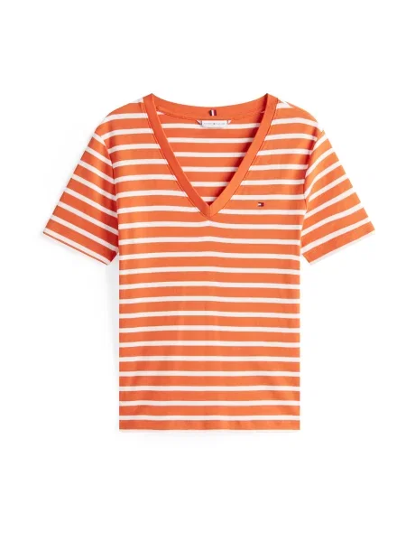 Tommy Hilfiger Majica New Cody Slim Fit oranžna