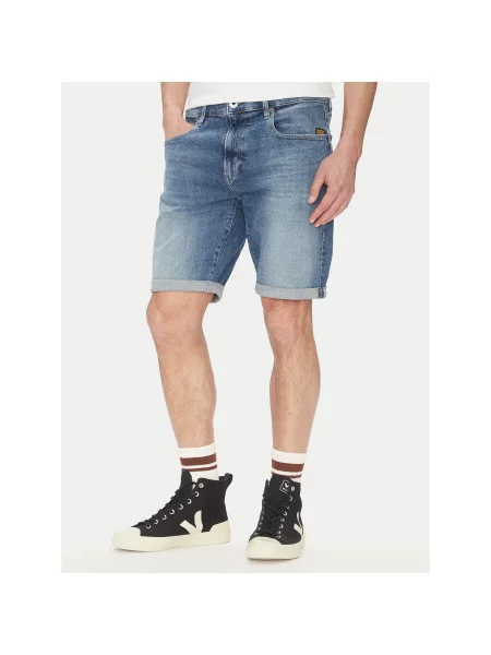 G-Star Raw Džinsiniai šortai Slim Fit mėlyna
