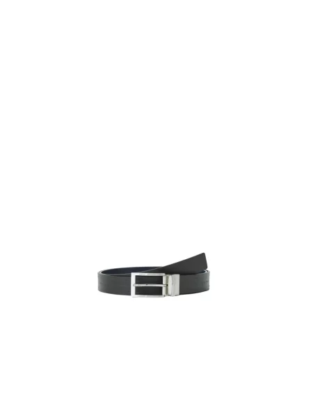 Pasek Emporio Armani skórzany dwustronny czarny