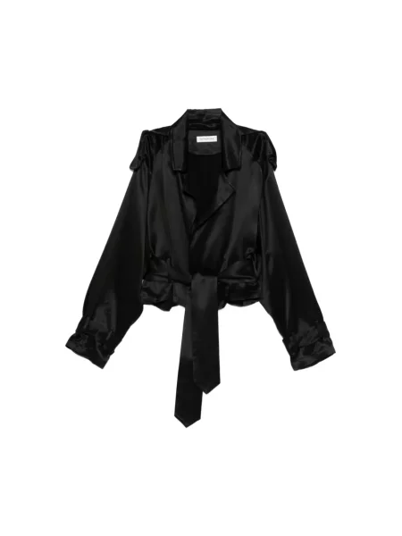 Satynowa bluzka The Frankie Shop czarna