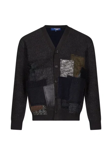 Cardigan Junya Watanabe Man cu model herringbone gri