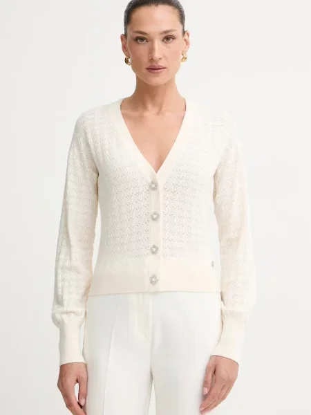Guess cardigan pentru femei cu vâscoză NINA bej