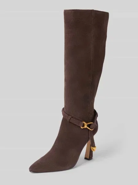 Steve Madden kozaki zamszowe Sirrens na szpilce brązowy