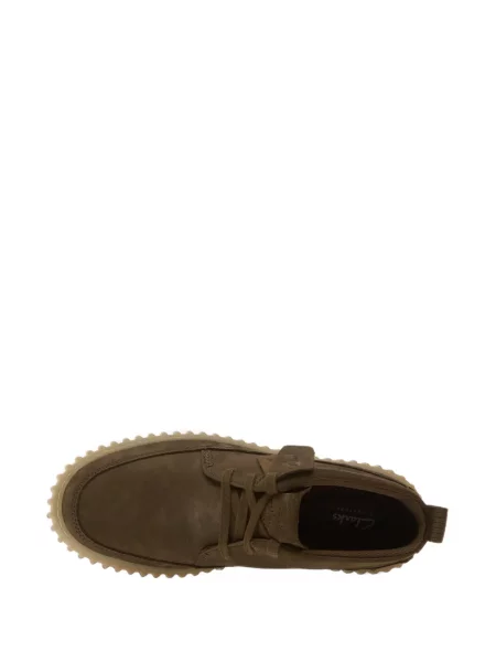 Cizme scurte Clarks din dantelă verde