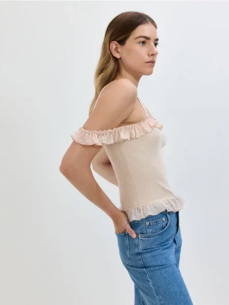 Koszula Reserved beżowa