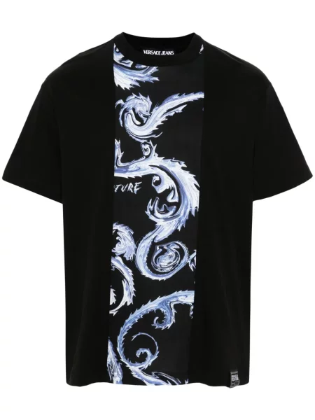Tricou Versace Jeans Couture cu imagine negru