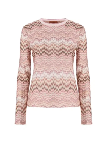 Lung pulover Missoni cu model piele de șarpe roz