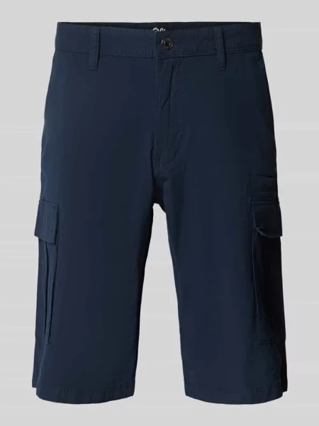 Bermudy cargo o kroju relaxed fit z mieszanki bawełny i elastanu S.oliver Black Label