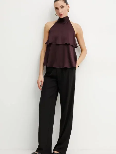 Блузка Marella Emme by Marella однотонна фіолетовий