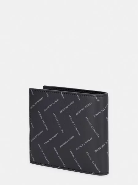 Armani Exchange denarnica iz umetnega usnja črna