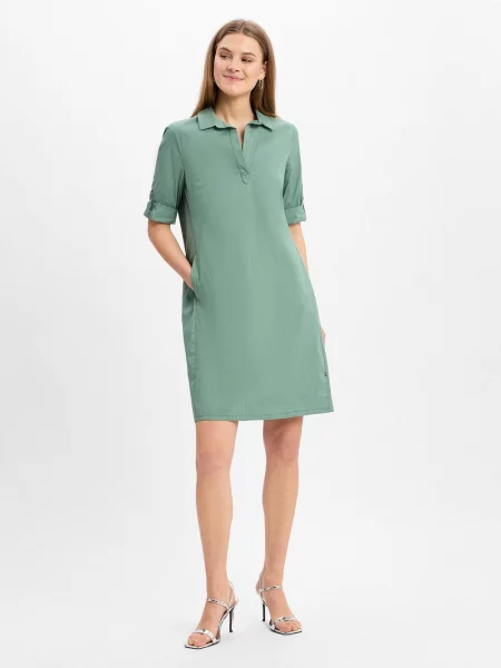 Sukienka koszulowa Vera Mont elegancka zielona