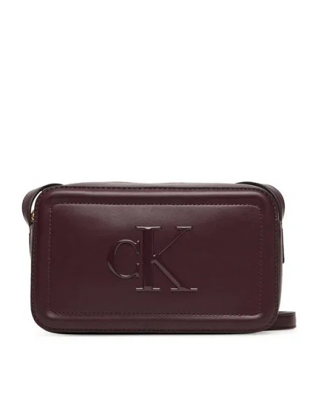 Geantă Calvin Klein Bold Ck Camera Bag Vișiniu violet