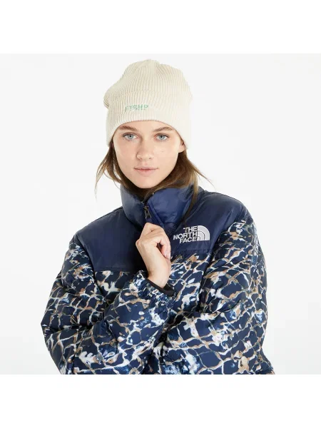 The North Face Nuptse Short Jacket Dusty Periwinkle Water Distortion Small Print/ Summit Navy albastru închis