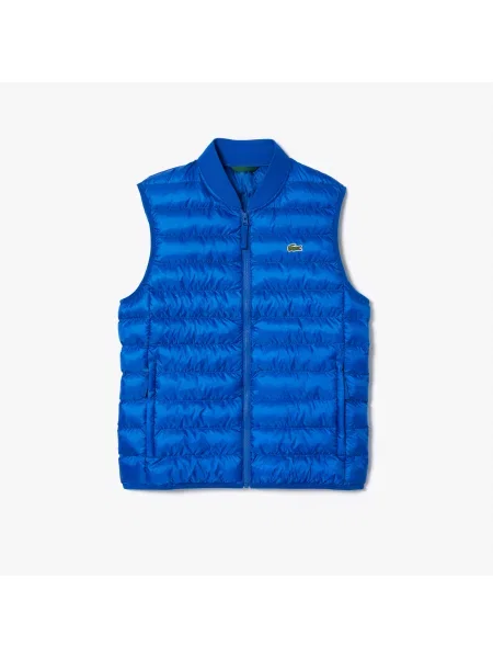 Lacoste Ocieplana Kamizelka Wodoodporna niebieski