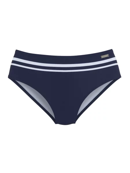 LASCANA Bikini hlačke marine bela