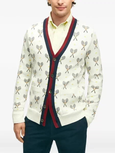 Cardigan Brooks Brothers din jacard
