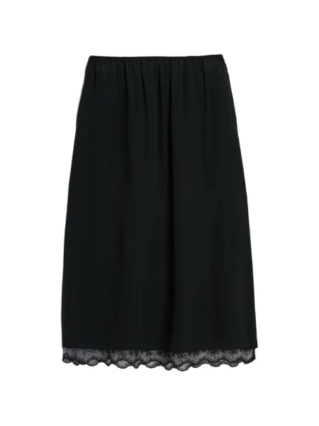 Fustă midi Simone Rocha din dantelă negru