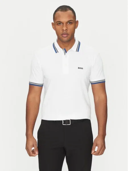 BOSS GREEN Polo Paddy alb