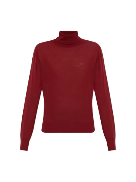Sweter Dsquared2 wełniany czerwony