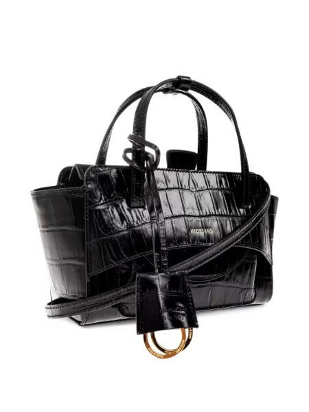 Geantă shopper Hidesins din piele negru