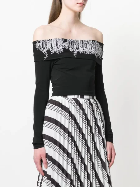 Pánt nélküli blúz Off-white autogrammal fehér