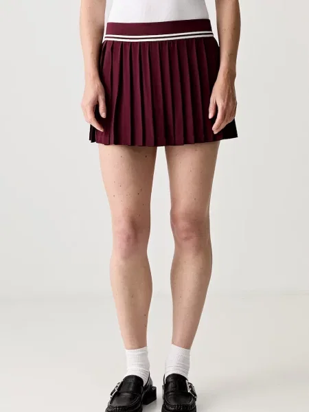 Sporty & Rich Abigail fustă plisată cu vâscoză