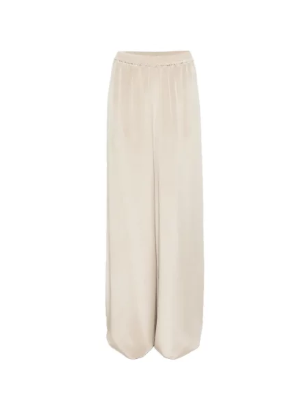 Pantaloni Max Mara de mătase cu strasuri