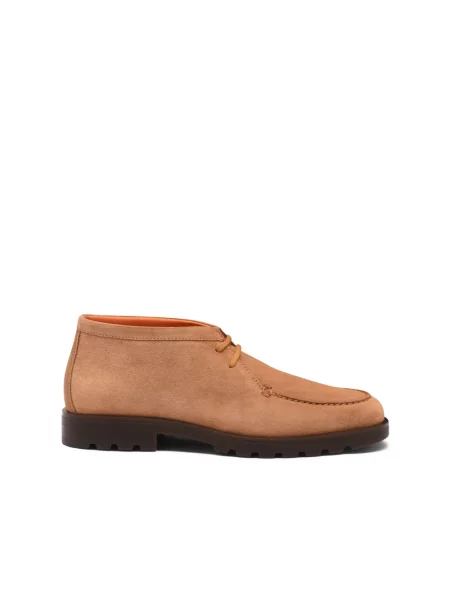 Buty do kostki Santoni zamszowe brązowe