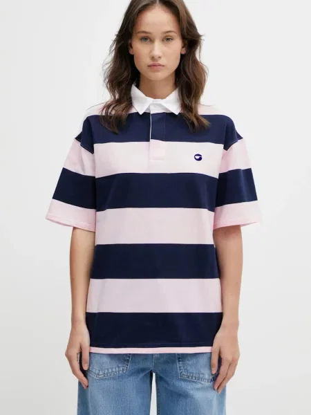 Coperni polo de Striped Polo roz