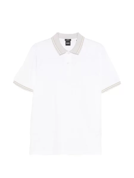 Tricou polo Boss alb